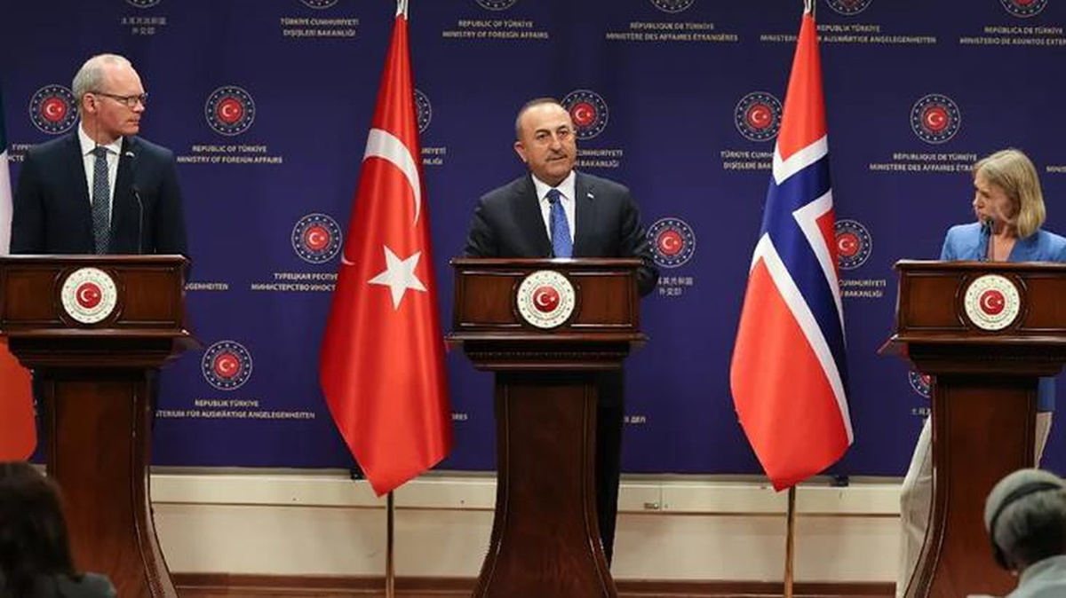 Basın toplantısında muhabirin "Turkey" demesine Bakan Çavuşoğlu\'ndan düzeltme: Türkiye demek istediniz herhalde