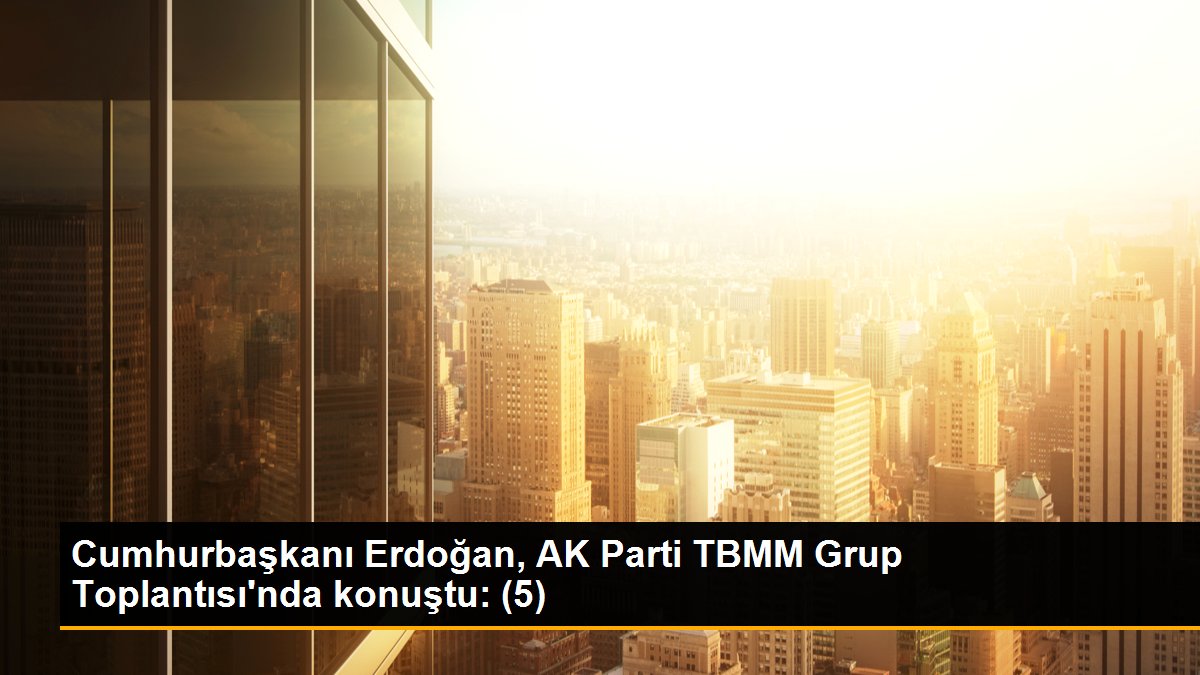 Cumhurbaşkanı Erdoğan, AK Parti TBMM Grup Toplantısı\'nda konuştu: (5)