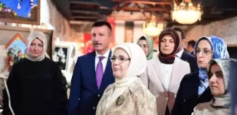 Emine Erdoğan, tarihi Ankara Kalesi'nde açılan 'Ekolojik Sanat' sergisini ziyaret etti