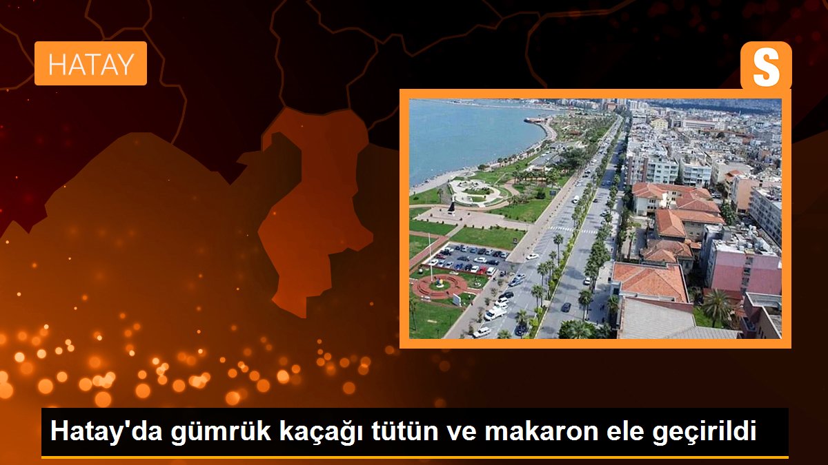 Hatay\'da gümrük kaçağı tütün ve makaron ele geçirildi