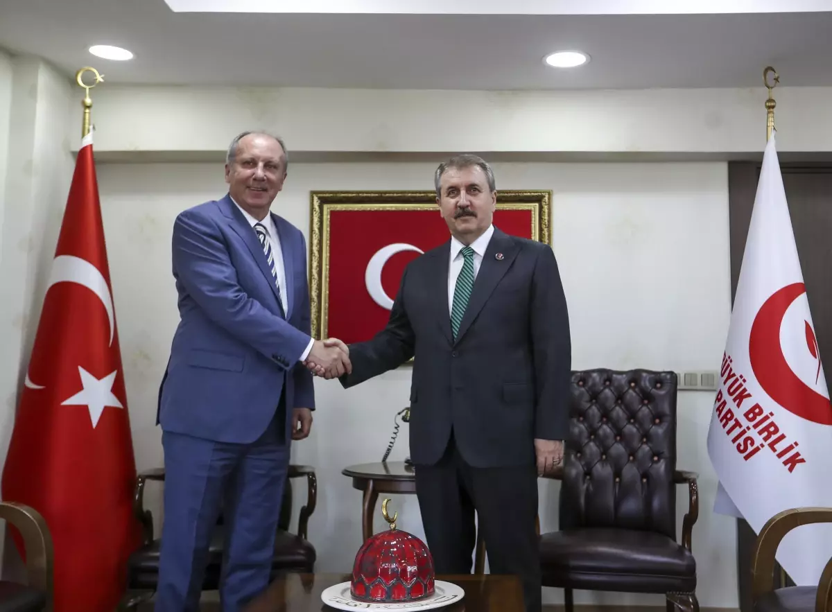 Memleket Partisi Genel Başkanı İnce, BBP Genel Başkanı Destici'yi ziyaret etti (2)