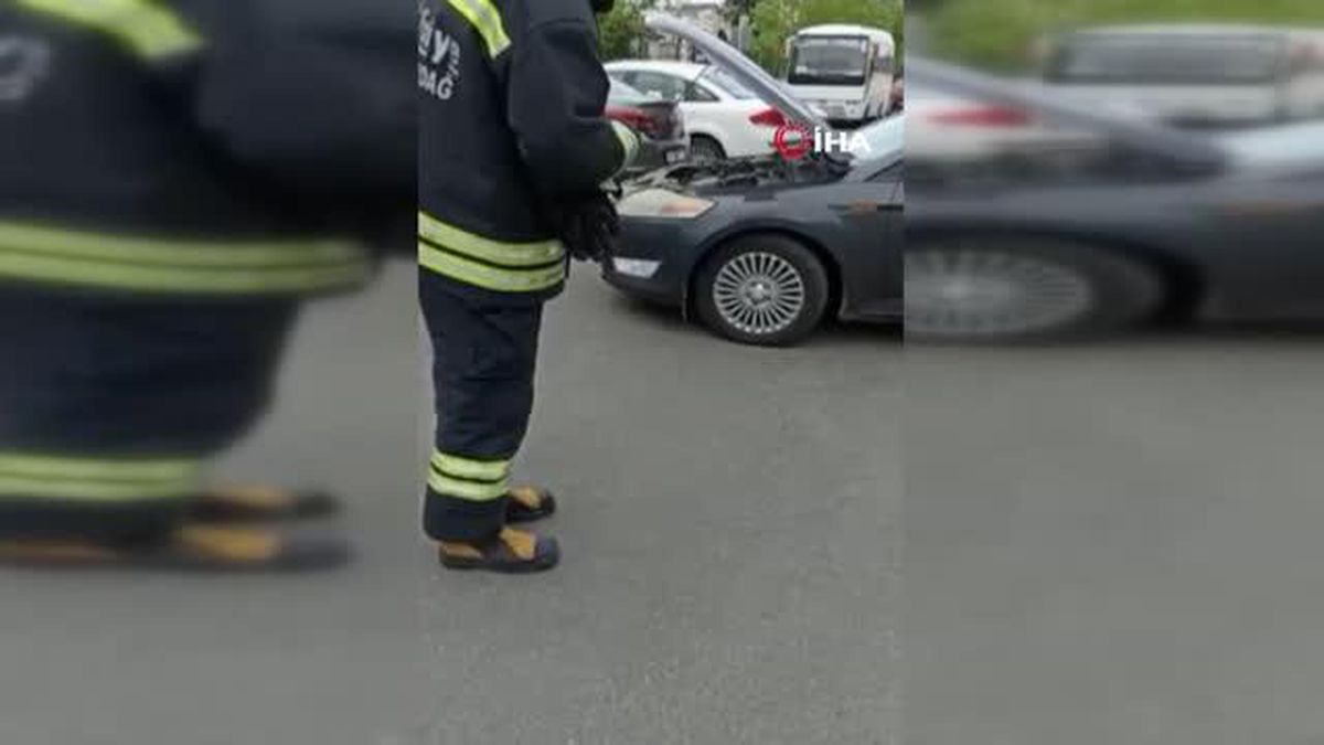 Otomobil motoruna giren yılan uzun uğraşlar sonucu çıkarıldı