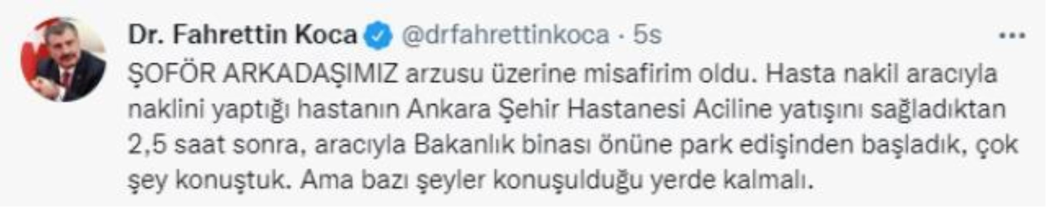 "Sağlık Bakanı gelmezse kendimi patlatırım" diyen ambulans şoförü Bakan Koca ile bir araya geldi! Koca buluşmayı Twitter\'dan duyurdu