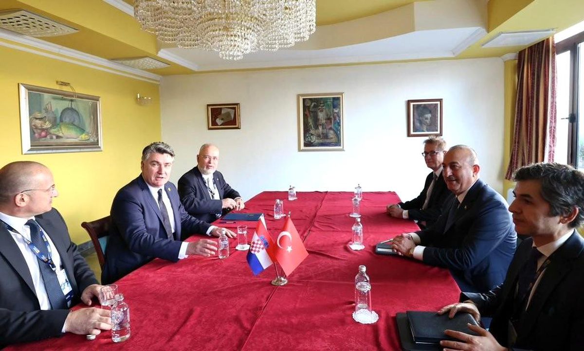 Dışişleri Bakanı Çavuşoğlu, Hırvatistan Cumhurbaşkanı Milanovic ile görüştü