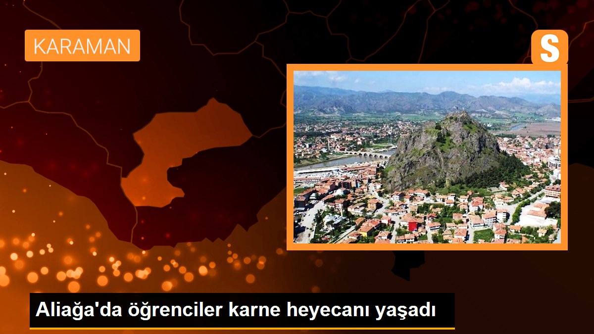 Aliağa\'da öğrenciler karne heyecanı yaşadı