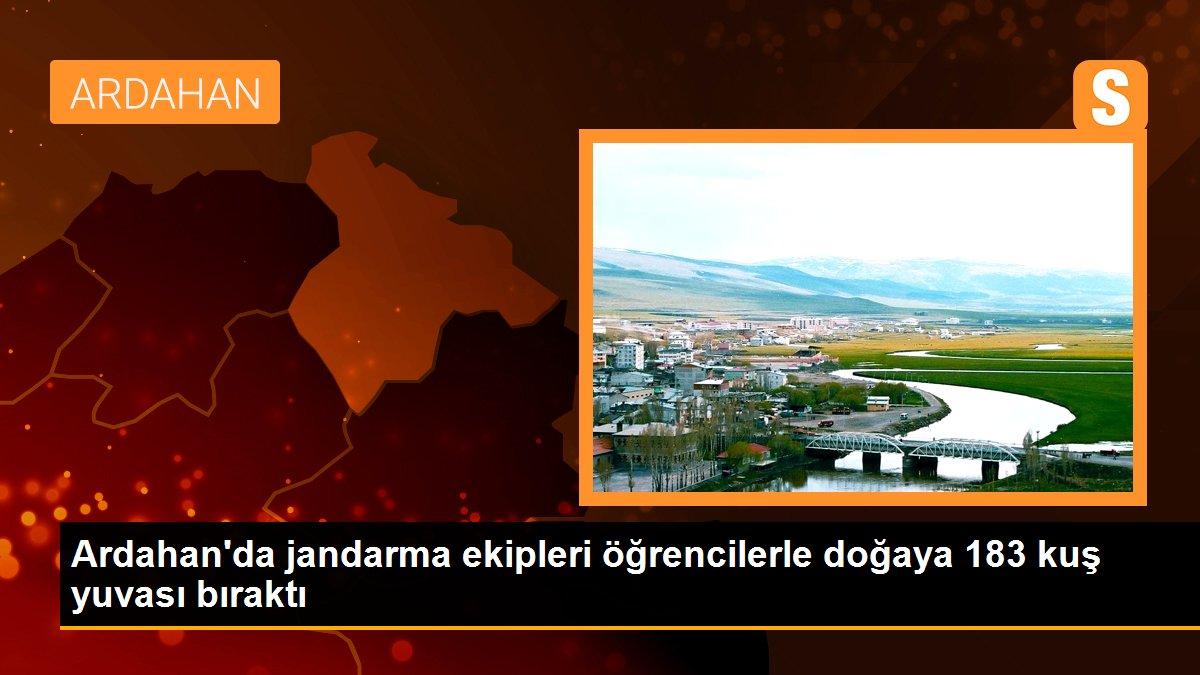 Ardahan\'da jandarma ekipleri öğrencilerle doğaya 183 kuş yuvası bıraktı