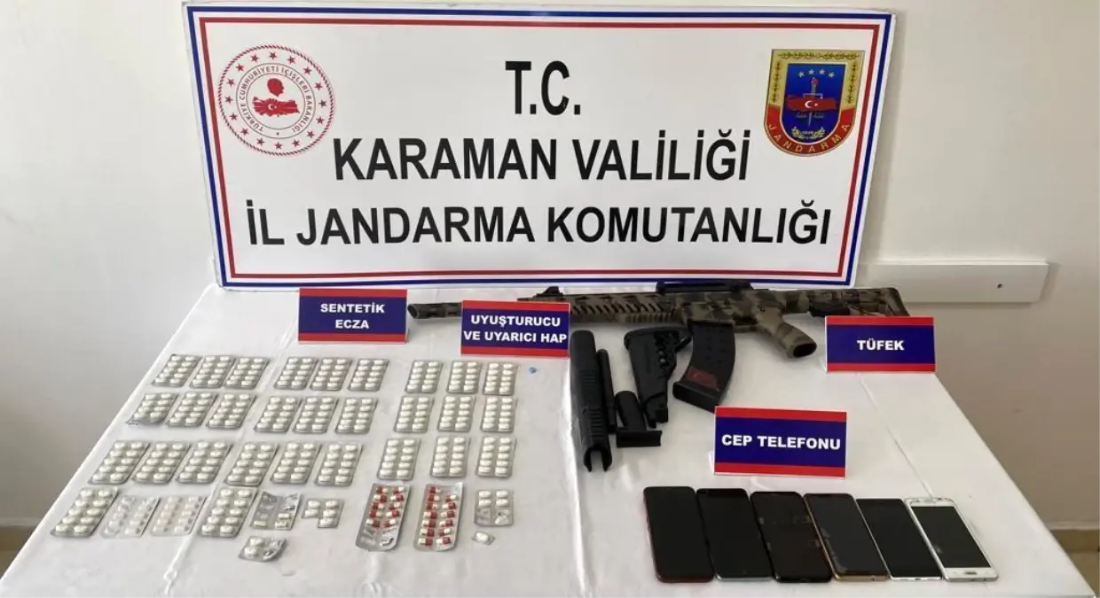 Karaman merkezli uyuşturucu operasyonunda 3 kişi tutuklandı