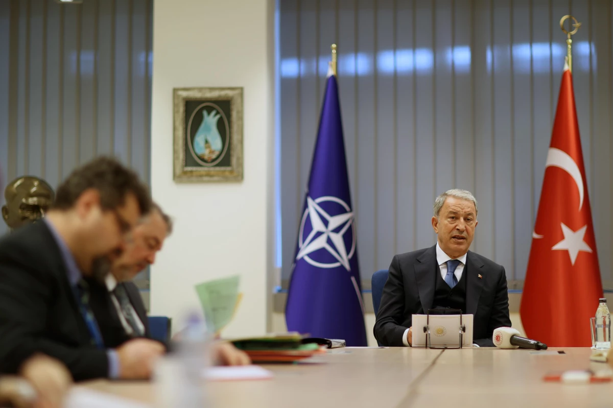 Milli Savunma Bakanı Akar\'dan NATO Karargahı\'nda İttifak üyelerine önemli mesajlar Açıklaması