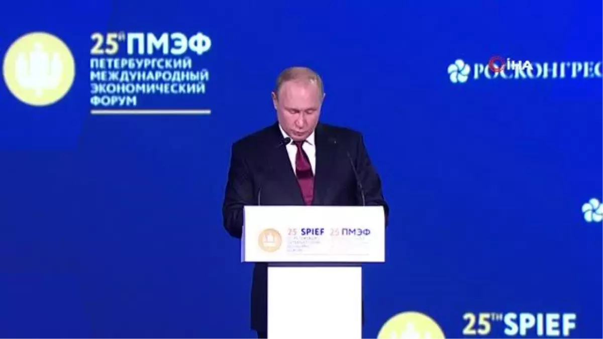 Rusya Devlet Başkanı Vladimir Putin, Ekonomi Forumunda yaptığı konuşmada, "ABD önceden büyük bir gıda tedarikçisiyken şimdi net olarak ithalatçı...