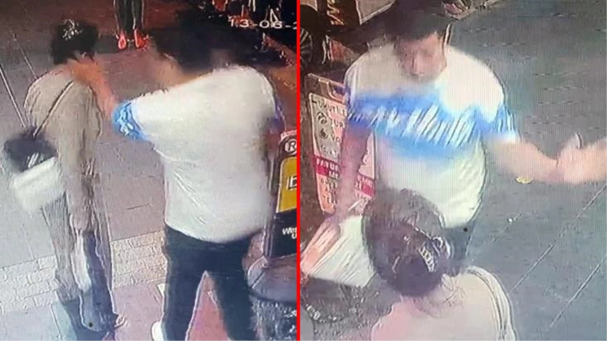 Şişli\'de bir adam yolda yürüyen kadına tekme tokat saldırdı! Vatandaşın tepkisini çeken şüpheli meydan dayağı yedi