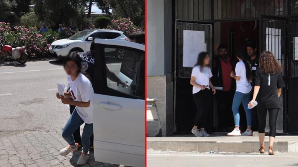 Gaziantep\'te kimliğini unuttuğu için sınava 1 dakika geç kalan kız okul kapısı önünde gözyaşlarına hakim olamadı