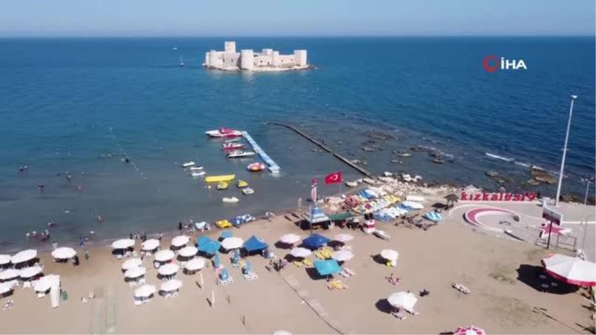 Yaz tatili başladı, turizmin merkezi Kızkalesi\'nde yoğunluk arttı