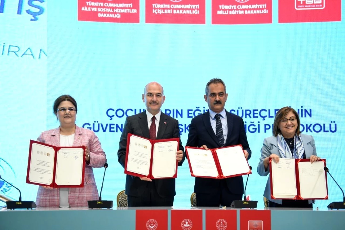 Üç bakanlık ve Türkiye Belediyeler Birliği, çocukların eğitim süreçlerinin güvenliği için iş birliği yaptı