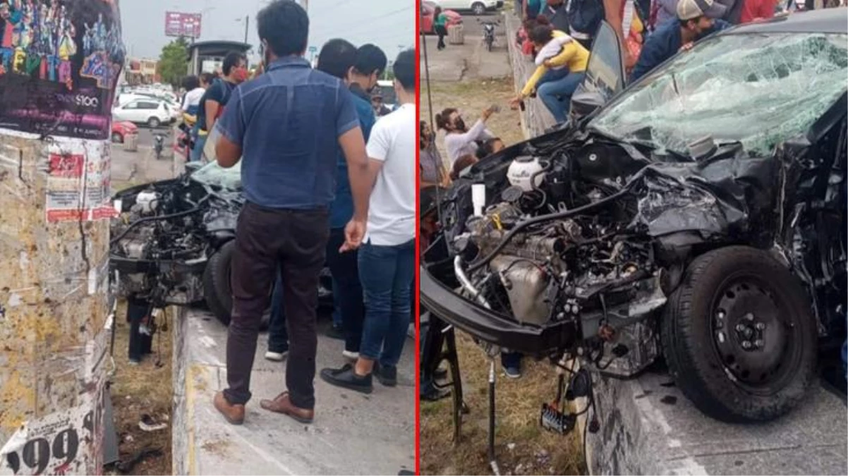 Meksika\'da alkollü sürücü karşı yoldan gelen araçlara ve otobüs durağına çarptı: 9 yaralı
