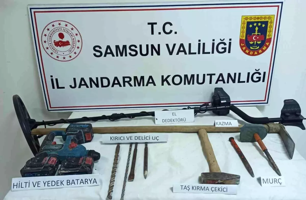 Son dakika haberi: Samsun\'da kaçak kazıya 6 gözaltı