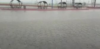 Dolu ve sağanak etkili oldu