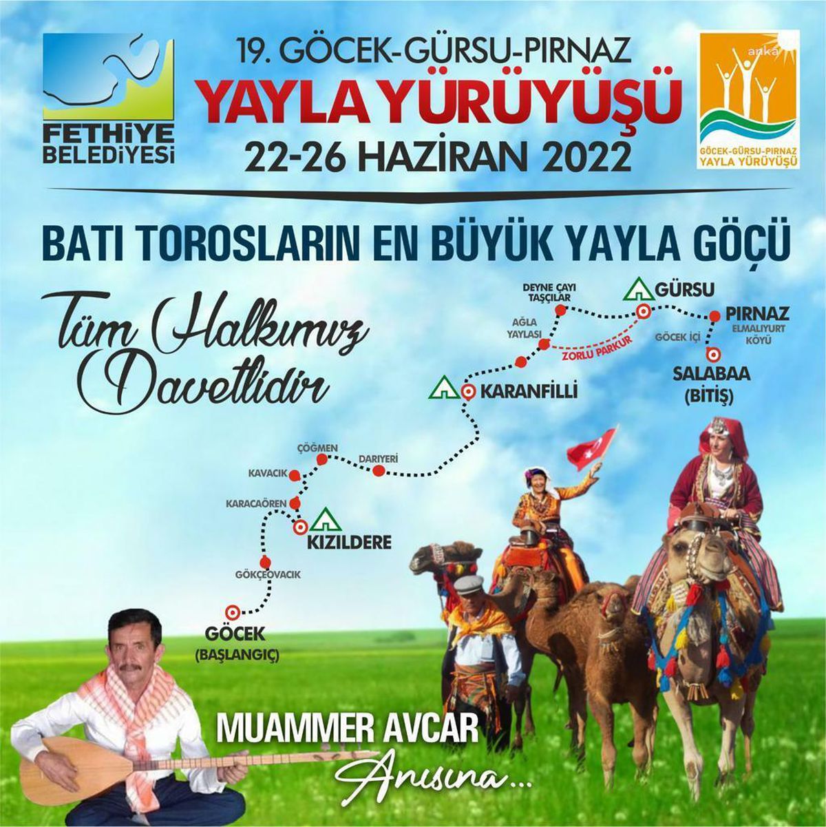 Fethiye Belediyesi'nden Yayla Yürüyüşü