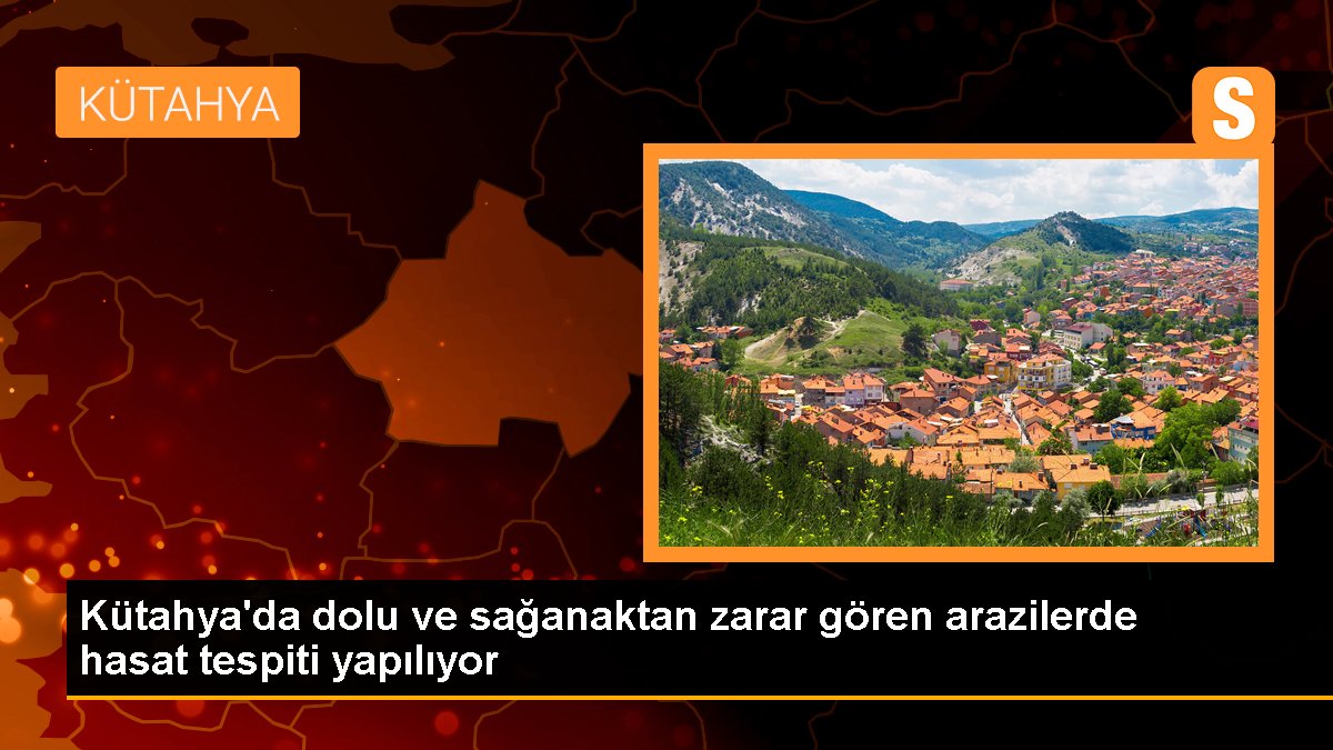 Kütahya\'da dolu ve sağanaktan zarar gören arazilerde hasat tespiti yapılıyor