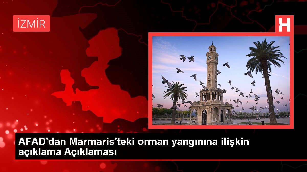 AFAD'dan Marmaris'teki orman yangınına ilişkin açıklama Açıklaması