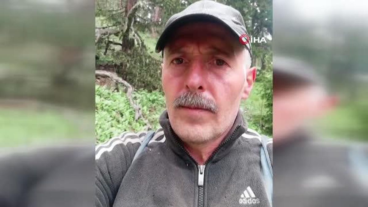 Doluya yakalanan sürü sahibi zor anlar yaşadı