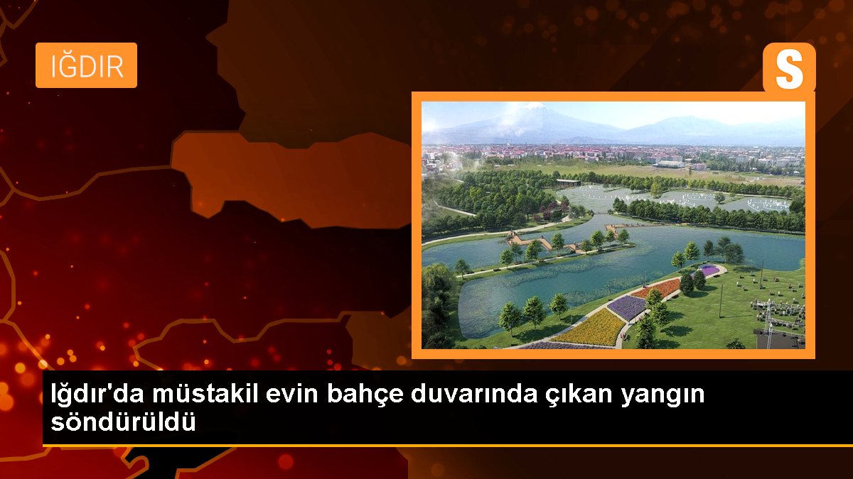 Iğdır\'da müstakil evin bahçe duvarında çıkan yangın söndürüldü