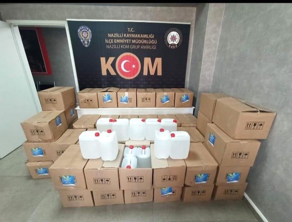Nazilli\'de bin litre etil alkol ele geçirildi