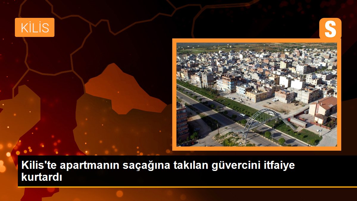 Kilis\'te apartmanın saçağına takılan güvercini itfaiye kurtardı
