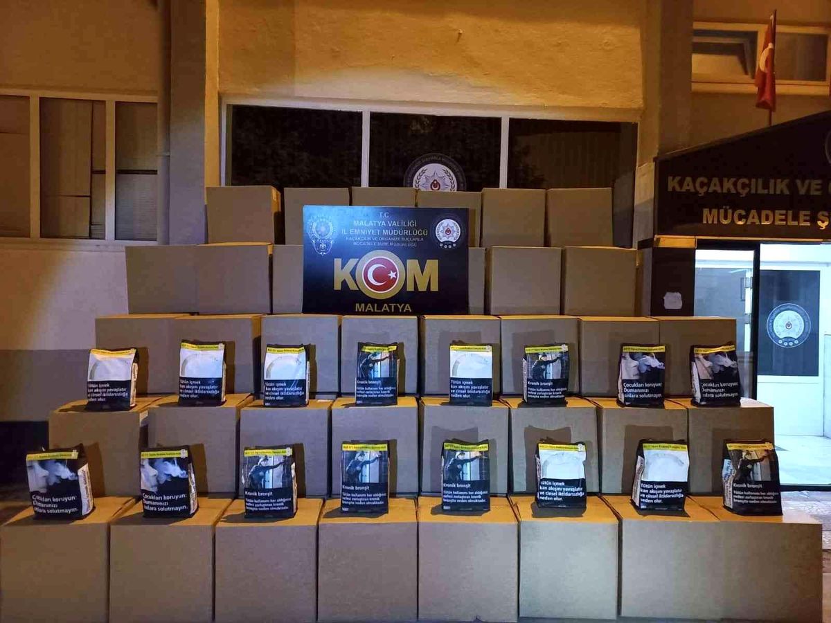 Malatya'da kaçak tütün ele geçirildi