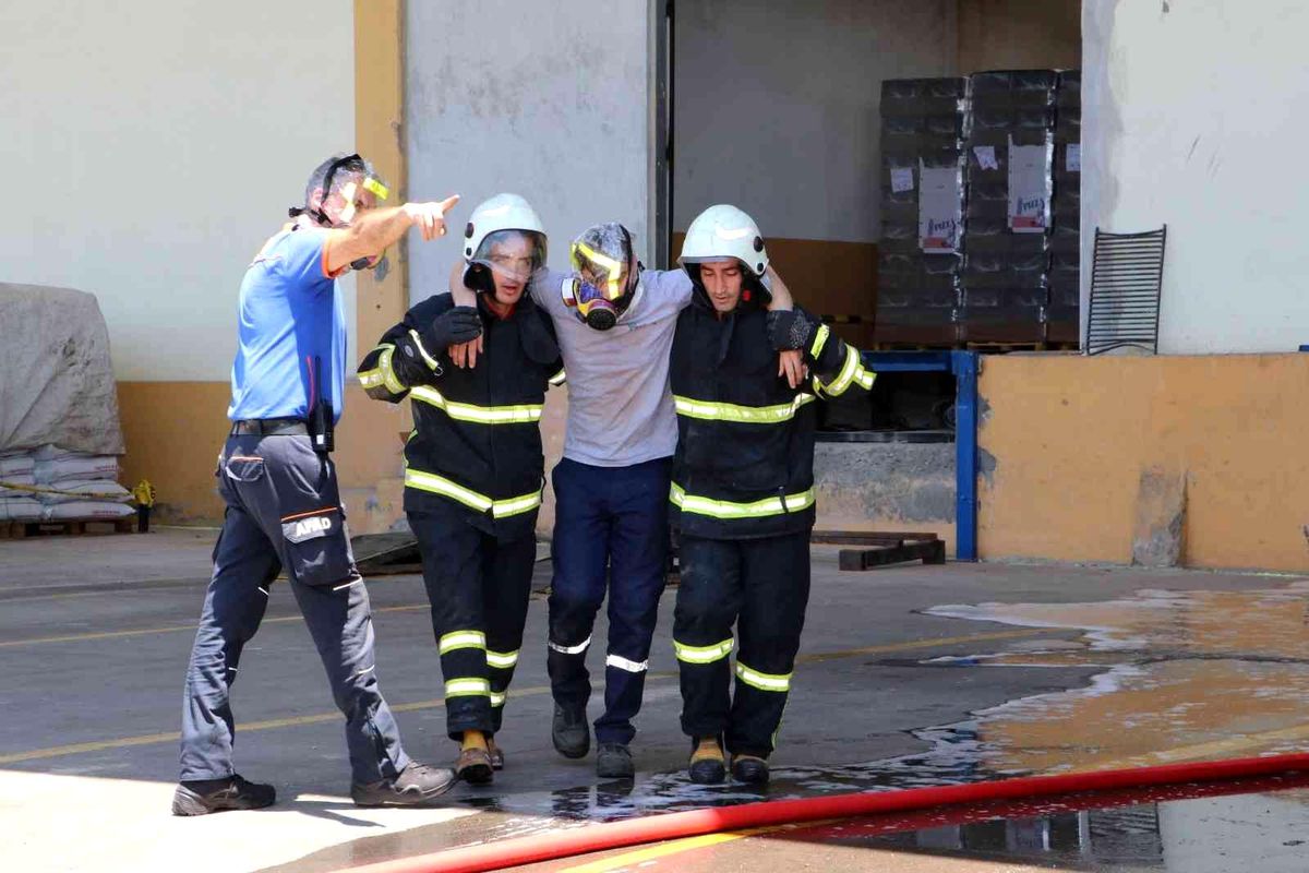 Son dakika haberi: OSB\'de yangın tatbikatı