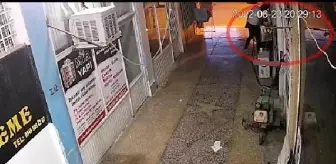 5 saniyede sulu klima hırsızlığı kamerada