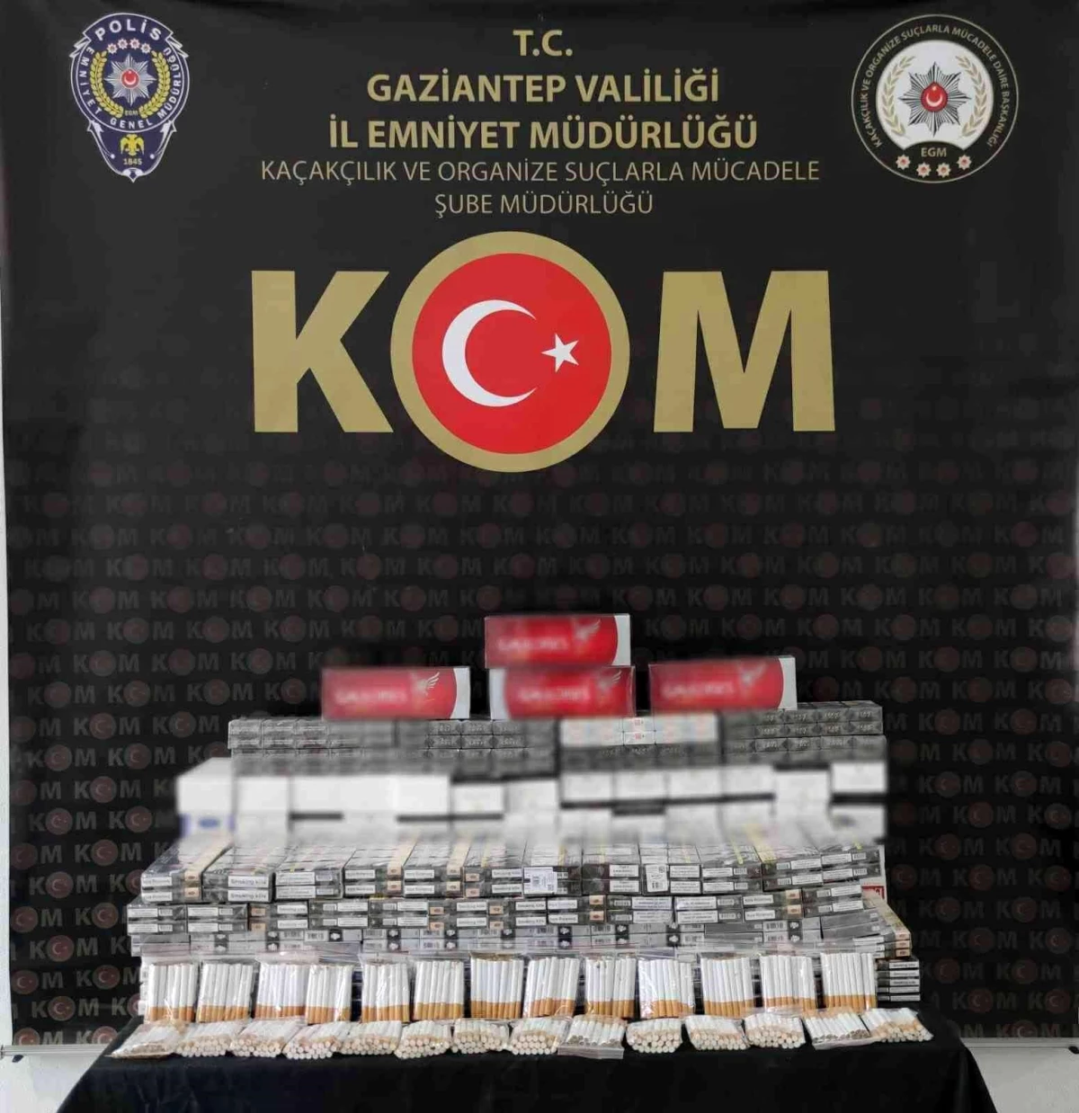 Gaziantep\'te bin 252 paket kaçak sigara ele geçirildi