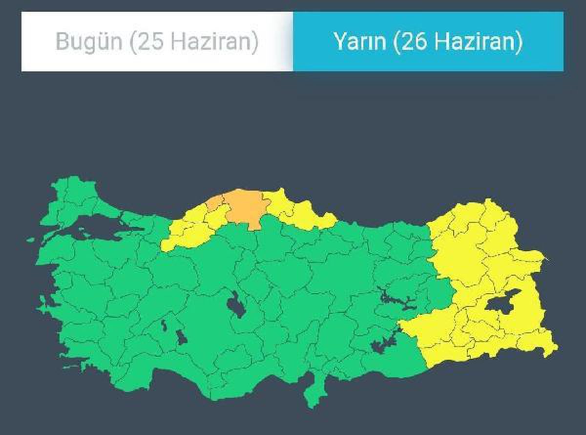 AFAD\'dan Bartın, Kastamonu ve Zonguldak için şiddetli yağış uyarısı