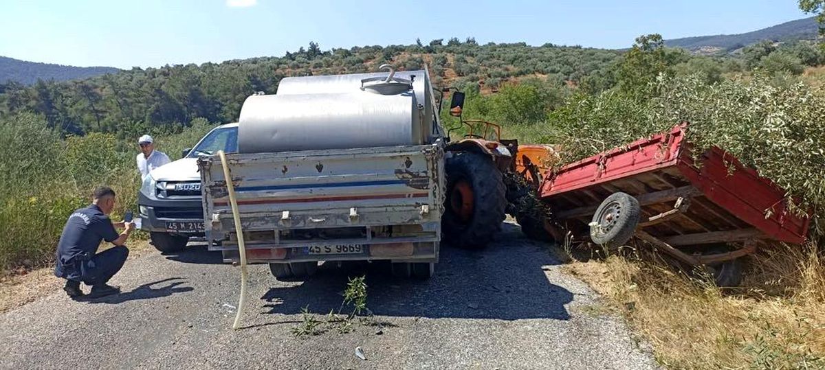 Manisa\'da 3 aracın karıştığı kazada bir kişi yaralandı