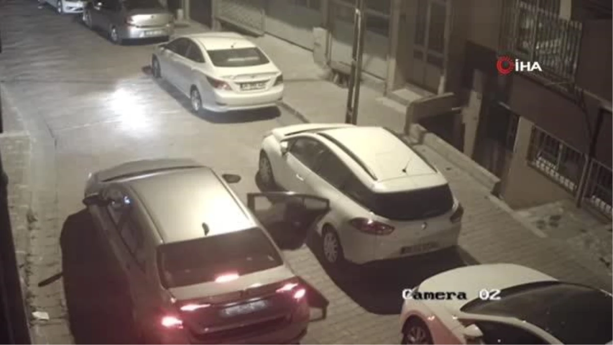 İstanbul\'da far hırsızlığı kamerada