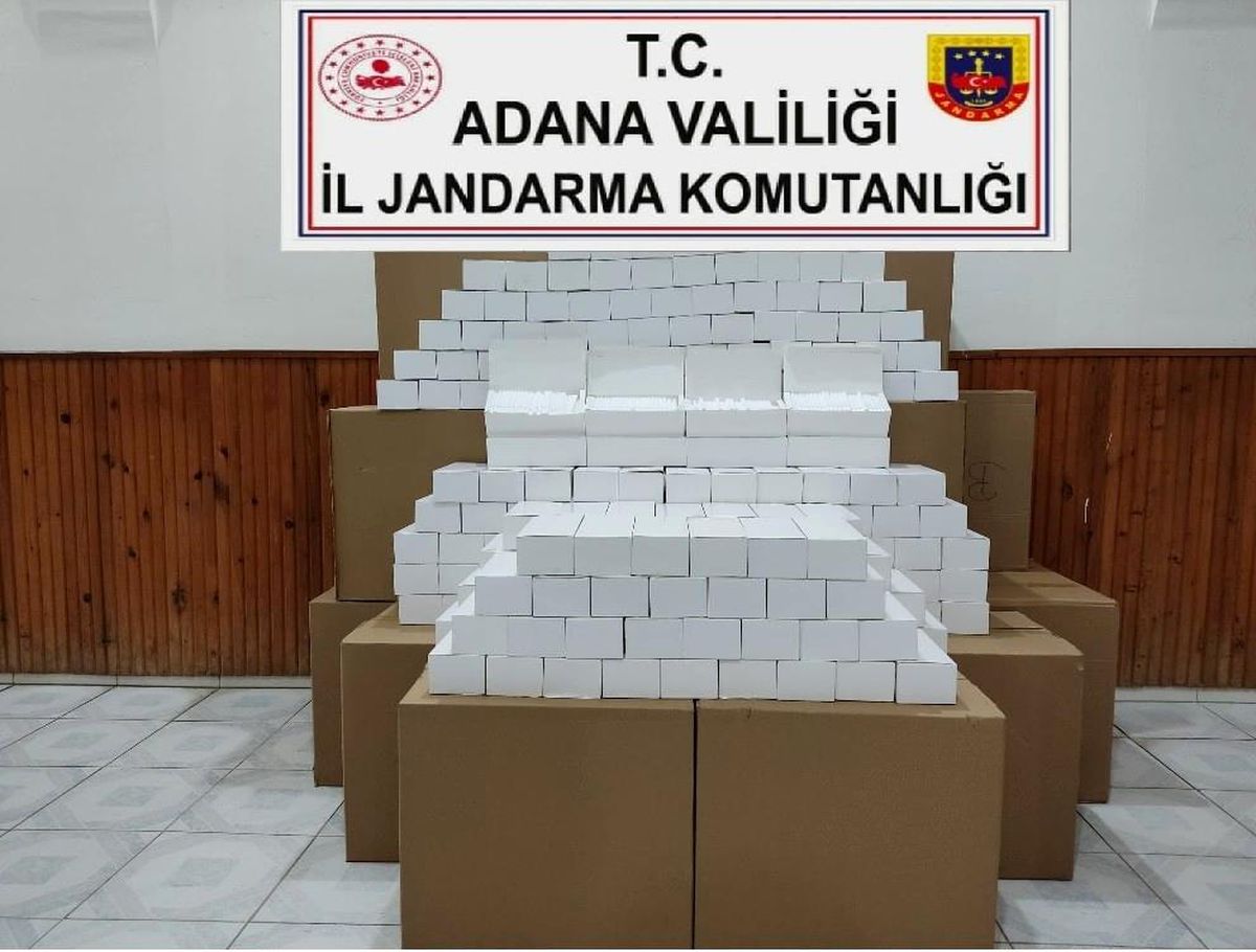 Adana\'da 260 bin makaron ele geçirildi