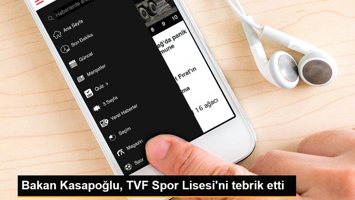 Bakan Kasapoğlu, TVF Spor Lisesi\'ni tebrik etti