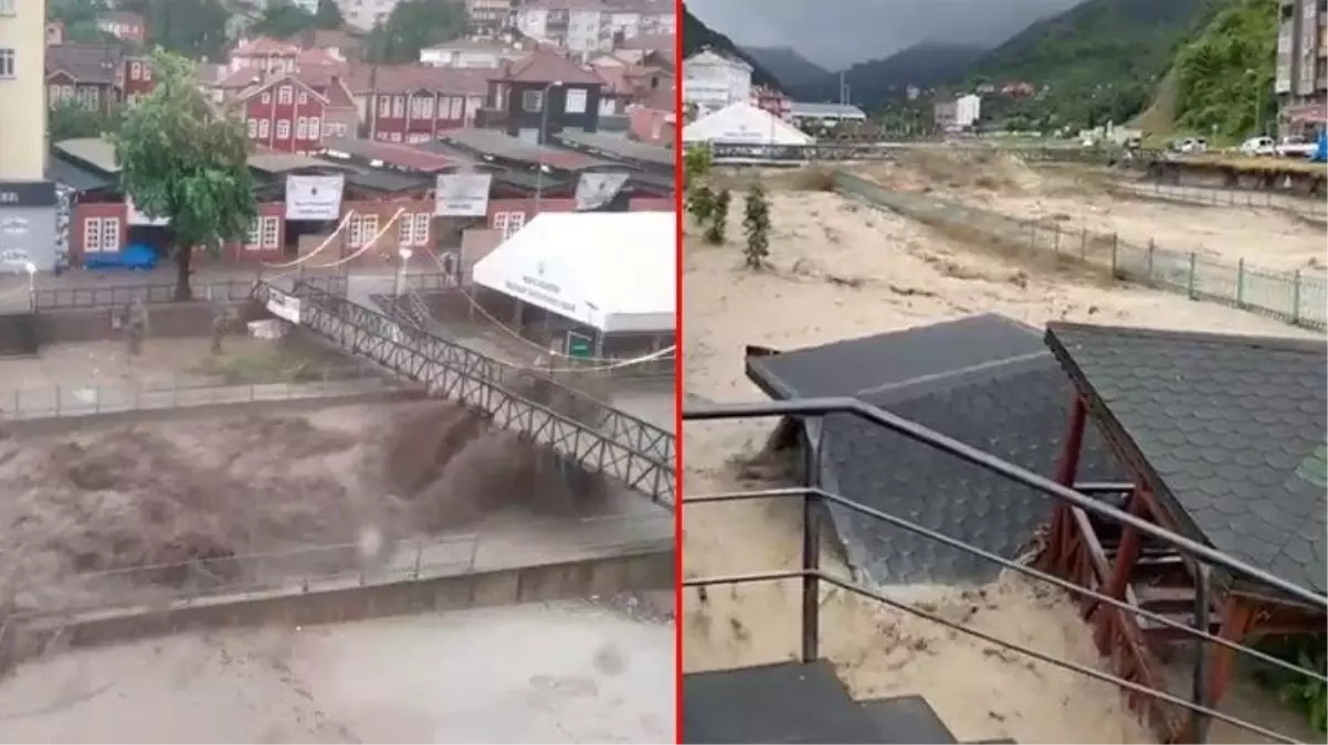 İnebolu\'da sele teslim oldu! Vatandaşlara "Dükkan açmayın, üst katlara çıkın" uyarısı yapıldı