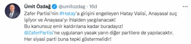 Hatay'a girişi engellenen Özdağ, tüm partilere yasağa tepki gösterme çağrısı yaptı! İlk yanıt Muharrem İnce'den geldi Hatay'a girişi engellenen Özdağ, tüm partilere yasağa tepki gösterme çağrısı yaptı! İlk yanıt Muharrem İnce'den geldi