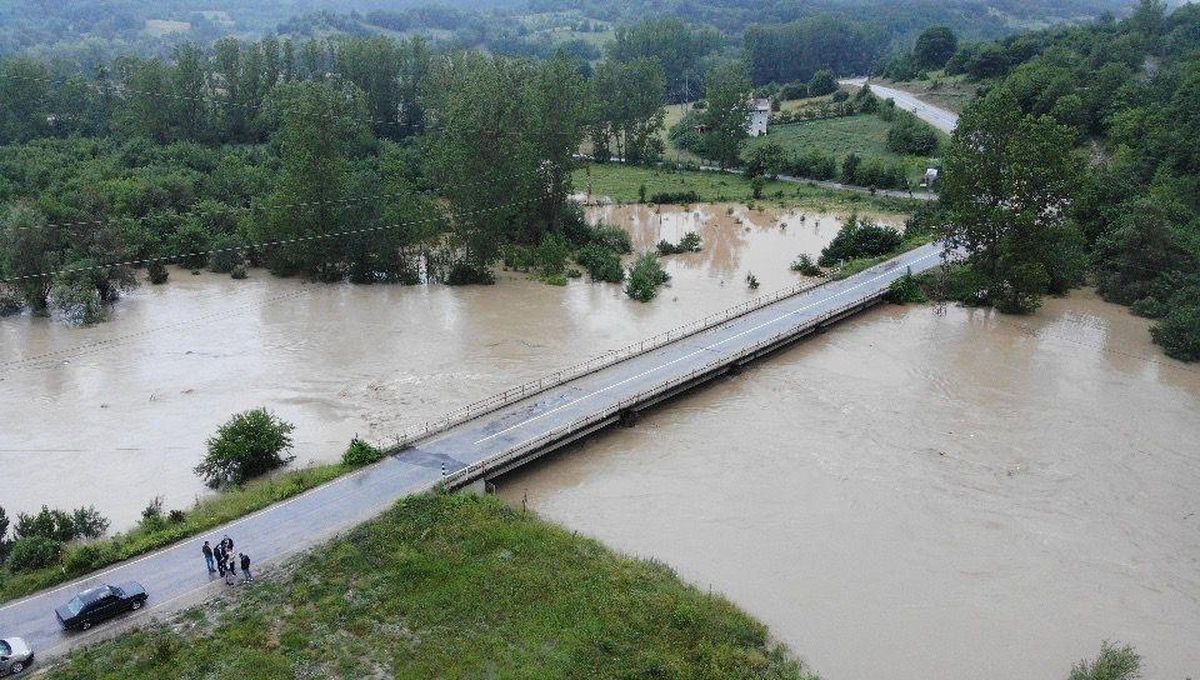 Son dakika! Kastamonu'da sel altındaki bölgeler havadan görüntülendi
