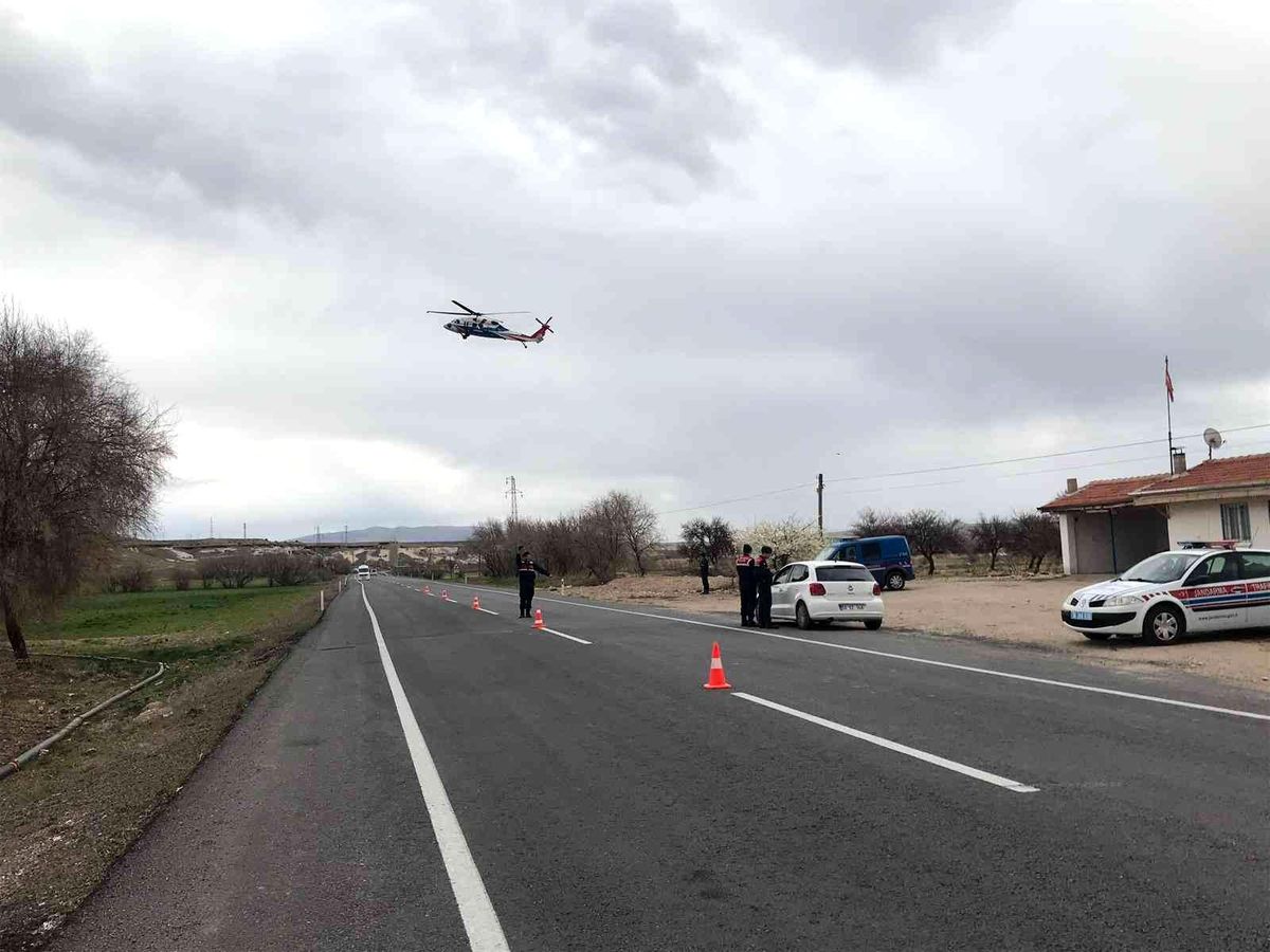 Nevşehir\'de helikopterle trafik denetimi yapıldı