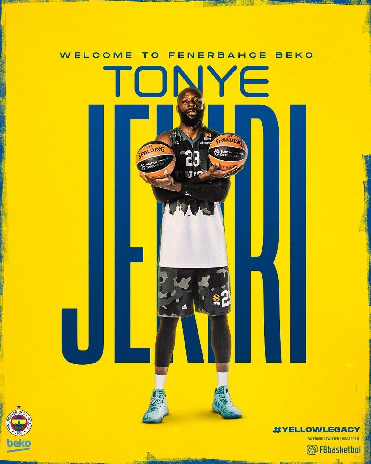 Nijeryalı pivot Tonye Jekiri Fenerbahçe kadrosunda