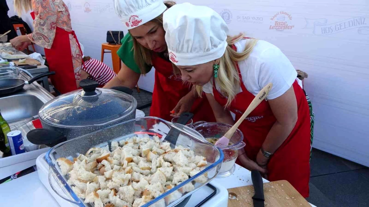 Tuzla\'da şefler bayat ekmekleri taze lezzetlere dönüştürmek için yarıştı