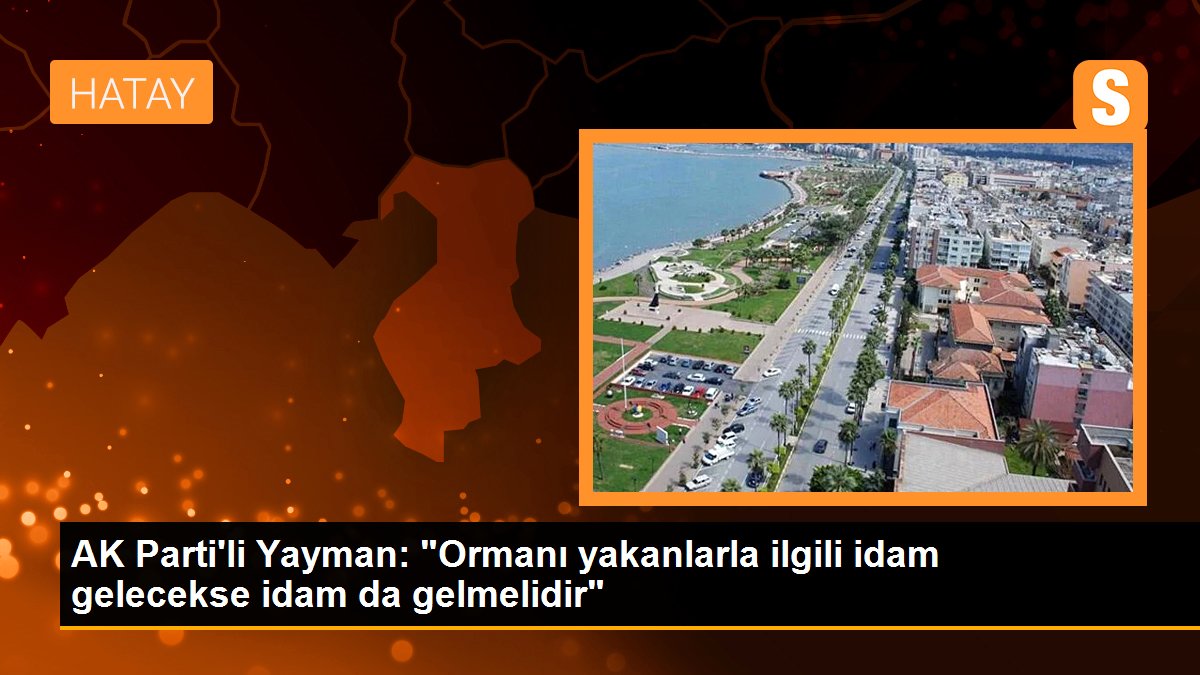AK Parti\'li Yayman: "Ormanı yakanlarla ilgili idam gelecekse idam da gelmelidir"