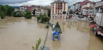 Bartın'da sel suları çekilmeye başladı, kent dron ile havadan görüntülendi