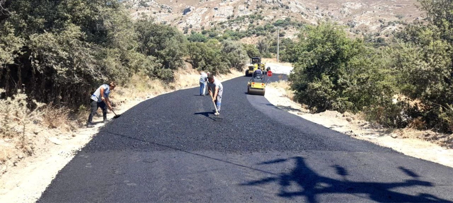 Bodrum\'da bir ayda 10 bin tondan fazla asfalt serimi yapıldı