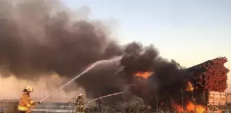 İpekyolu'nda TIR'ın dorsesi, alev alev yandı