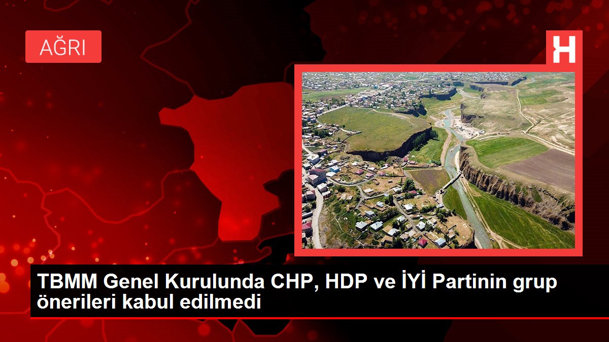 TBMM Genel Kurulunda CHP, HDP ve İYİ Partinin grup önerileri kabul edilmedi