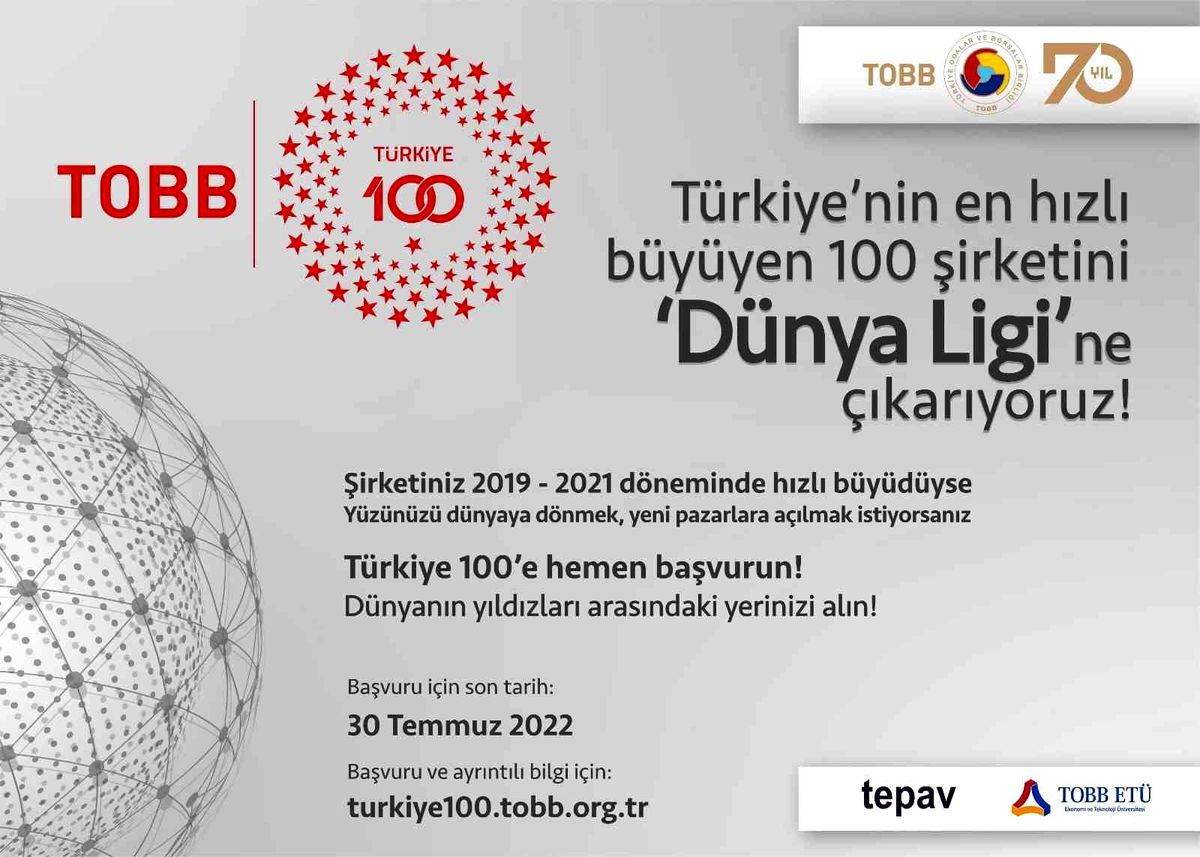 Türkiye'nin en hızlı büyüyen şirketlerini belirlemek için başvurular başladı