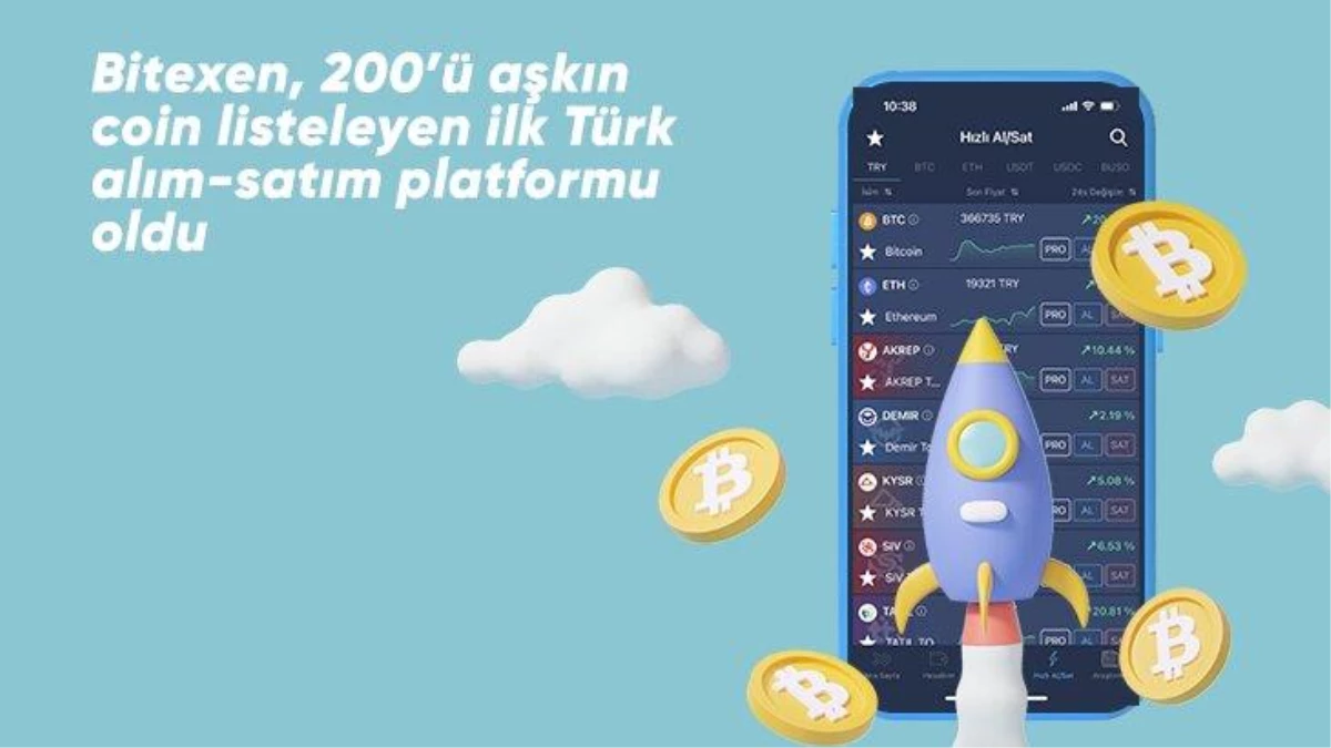 Bitexen, 200\'ü aşkın coin listeleyen ilk Türk alım-satım platformu oldu