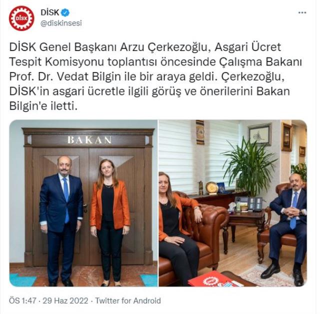 DİSK asgari ücrete ilişkin taleplerini 10 maddede sıraladı